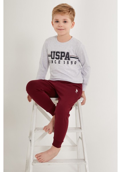 Line Pattern Beyaz Erkek Çocuk Uzun Kol Pijama Takım modelleri