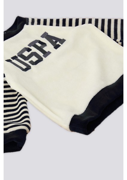 Ekru Çizgili Kol Detay Bebek 2'li Takım fiyatları