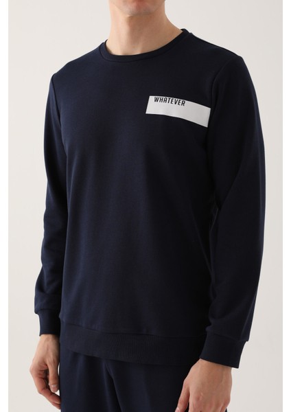 Whatever Lacivert Erkek Uzun Kol Pijama Takım fırsatları