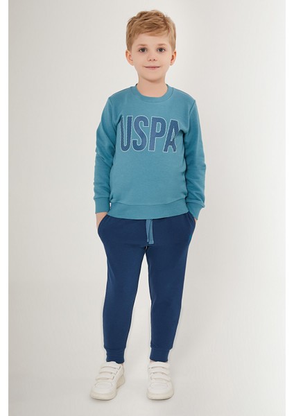 Strip Mavi Erkek Çocuk Eşofman Takımı