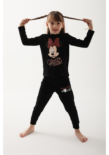 Siyah Kız Çocuk Uzun Kol Pijama Takım fiyatları