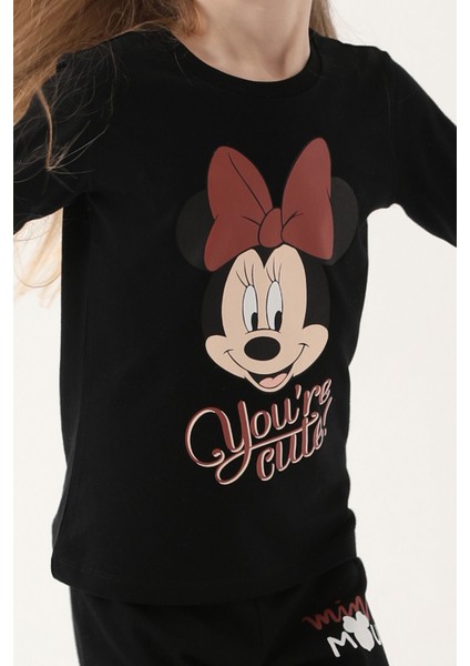 Siyah Kız Çocuk Uzun Kol Pijama Takım fırsatları