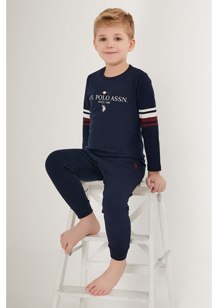 Ohio Lacivert Erkek Çocuk Uzun Kol Pijama Takım