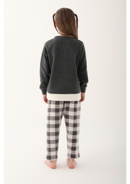 Fuarı Fa Fredo Koyu Gri Kız Çocuk Uzun Kol Pijama Takım fırsatları