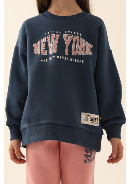 New York Lacivert Kız Çocuk Eşofman Takımı fırsatları