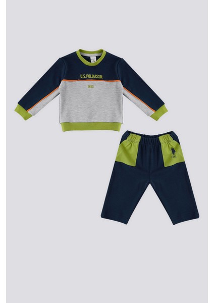 U.S. Polo Assn Koyu İndigo Cepli Bebek 2 Li Takım
