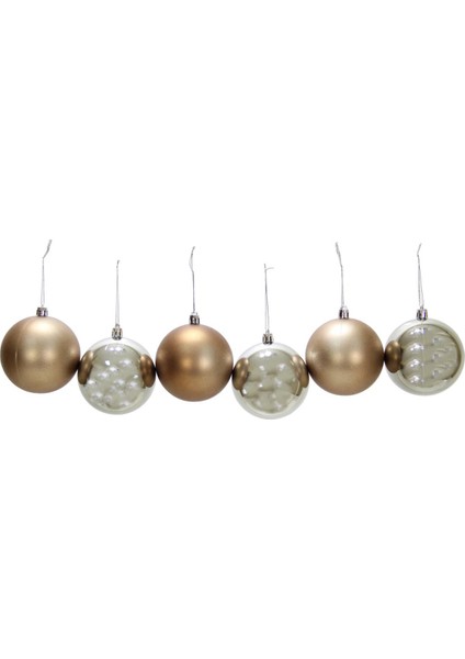 Yılbaşı Süsü Füme 8 cm 6'lı