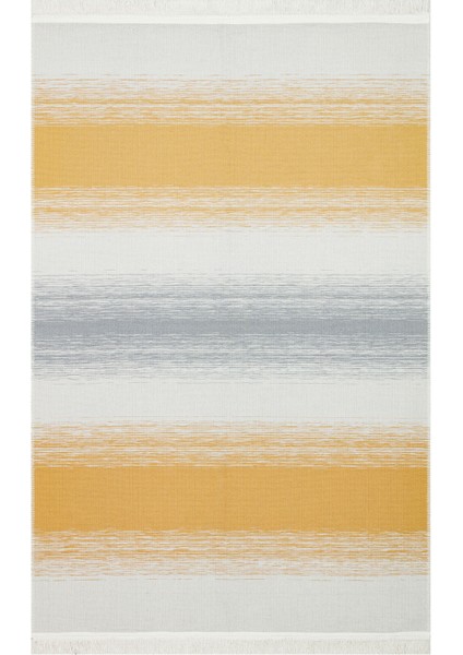 Arya Craft Kilim Arc 03 Grey Yellow Hav ve Toz Vermez Yıkanabilir Modern Desenli Dokuma Kilim