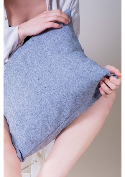 Özel Tasarım Lacivert Pamuk Kumaş Düz Kırlent Kılıfı 43X43 cm fiyatları