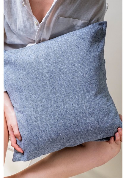 Özel Tasarım Lacivert Pamuk Kumaş Düz Kırlent Kılıfı 43X43 cm modelleri