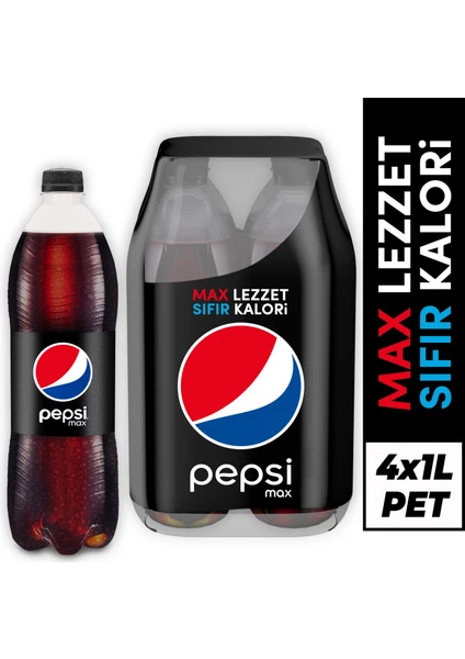 Max Şekersiz Kalorisiz Kola Pet 4x1 L