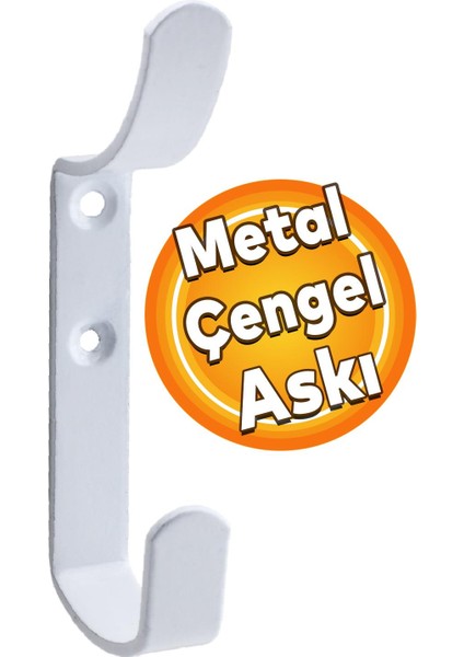 Çengel Metal Portmanto Vestiyer Duvar Dolap Elbise Askısı Beyaz Mobilya Kapı Askılığı Aparatı