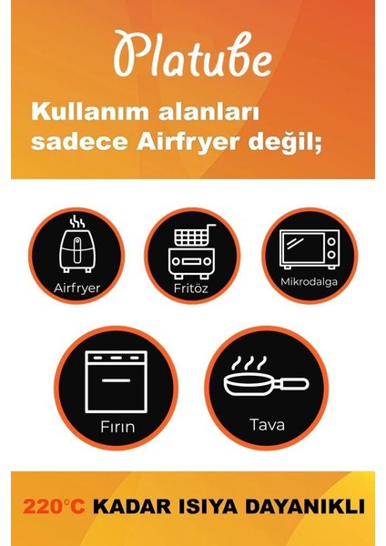 Pişirme Kağıdı 50 Adet Yuvarlak Delikli Airfryer Yagli Kagit Xiaomi Philips Tüm Markalara Uyumlu