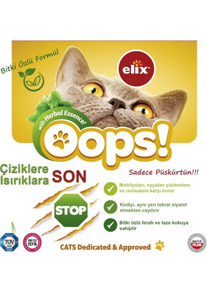 Elıx Bitki Özlü Kedi Kovucu Sprey 75 ml