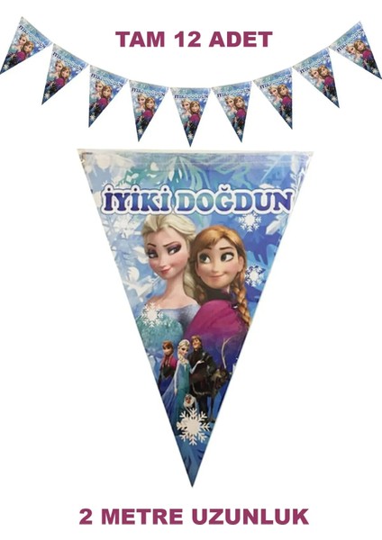 Karlar Ülkesi Froozen Iyi Ki Doğdun Flama Banner