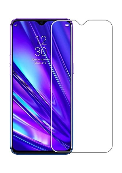 Realme Xt ile Uyumlu Ekran Koruyucu Şeffaf Temperli Kırılmaz Cam Ekran Koruyucu
