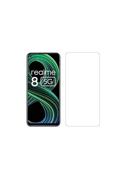 Realme 8 ile Uyumlu Ekran Koruyucu Şeffaf Temperli Kırılmaz Cam Ekran Koruyucu