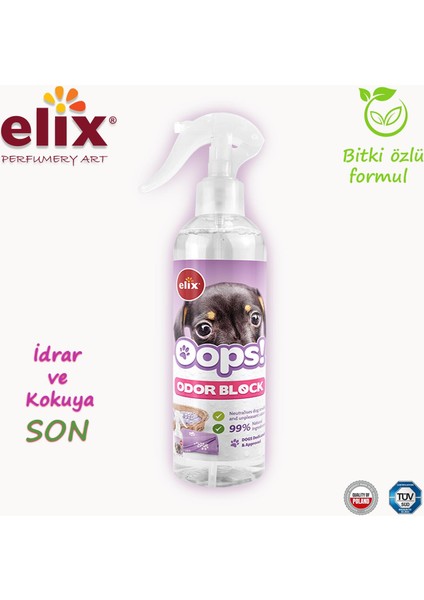 Elıx Bitki Özlü Köpek Idrar Yapma ve Koku Önleyici Sprey 300 ml