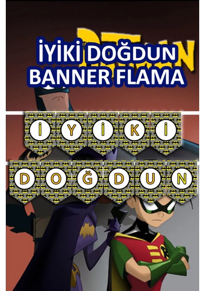 Batman Iyi Ki Doğdun Banner Flama