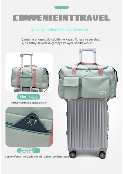 Seyahat Çantası Büyük Kapasiteli Eğik Çanta Hafif Kuru ve Islak Ayırma Katlanabilir Depolama Moda Fitness Çantası Ilkbahar ve Yaz (Yurt Dışından) fiyatları