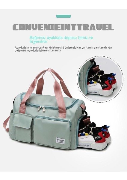 Seyahat Çantası Büyük Kapasiteli Eğik Çanta Hafif Kuru ve Islak Ayırma Katlanabilir Depolama Moda Fitness Çantası Ilkbahar ve Yaz (Yurt Dışından) modelleri