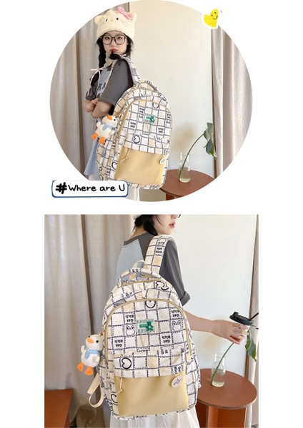 2023 Sırt Çantası Çok Yönlü Kolej Okul Çantası Kadın Lise Sırt Çantası (Yurt Dışından) fırsatları