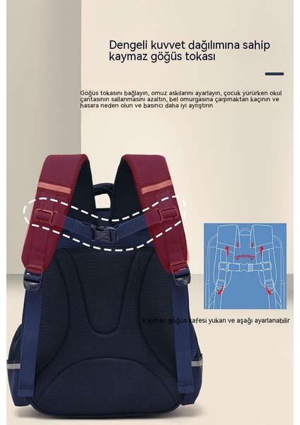 Schoolbag Ilkokul Erkek ve Kız Çocuk Hafif Sırt Çantası 4-6. Sınıflar Için (Yurt Dışından)