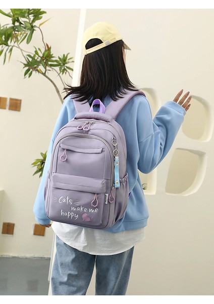 Ilk ve Ortaokul Öğrencileri Için Hafif Okul Çantası, Üniversite Öğrencileri Için Büyük Boy Su Geçirmez Sırt Çantası, Basit ve Her Şeye Uyan Kadın Seyahat Sırt Çantası (Yurt Dışından) fiyatları