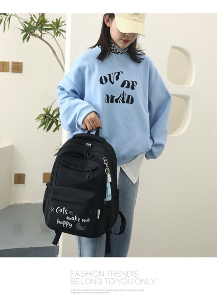 Ilk ve Ortaokul Öğrencileri Için Hafif Okul Çantası, Üniversite Öğrencileri Için Büyük Boy Su Geçirmez Sırt Çantası, Basit ve Her Şeye Uyan Kadın Seyahat Sırt Çantası (Yurt Dışından) modelleri