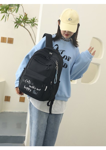 Ilk ve Ortaokul Öğrencileri Için Hafif Okul Çantası, Üniversite Öğrencileri Için Büyük Boy Su Geçirmez Sırt Çantası, Basit ve Her Şeye Uyan Kadın Seyahat Sırt Çantası (Yurt Dışından) fırsatları