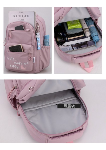 Ilk ve Ortaokul Öğrencileri Için Hafif Okul Çantası, Üniversite Öğrencileri Için Büyük Boy Su Geçirmez Sırt Çantası, Basit ve Her Şeye Uyan Kadın Seyahat Sırt Çantası (Yurt Dışından) fiyatları