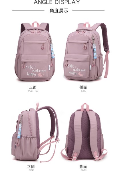 Ilk ve Ortaokul Öğrencileri Için Hafif Okul Çantası, Üniversite Öğrencileri Için Büyük Boy Su Geçirmez Sırt Çantası, Basit ve Her Şeye Uyan Kadın Seyahat Sırt Çantası (Yurt Dışından) modelleri