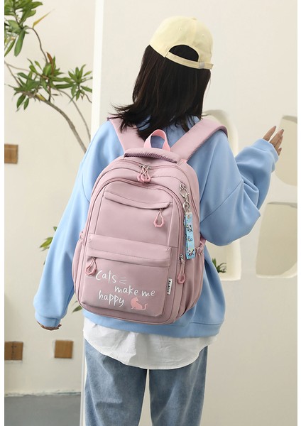 Ilk ve Ortaokul Öğrencileri Için Hafif Okul Çantası, Üniversite Öğrencileri Için Büyük Boy Su Geçirmez Sırt Çantası, Basit ve Her Şeye Uyan Kadın Seyahat Sırt Çantası (Yurt Dışından) fırsatları