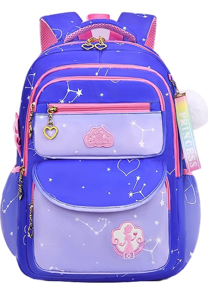 Yüksek Değerli Ilkokul Öğrencilerinin Okul Çantası Yeni Degrade Yıldızlı Gökyüzü Büyük Kapasiteli 3-6 Sınıf Kız ve Çocuk Sırt Çantası (Yurt Dışından)