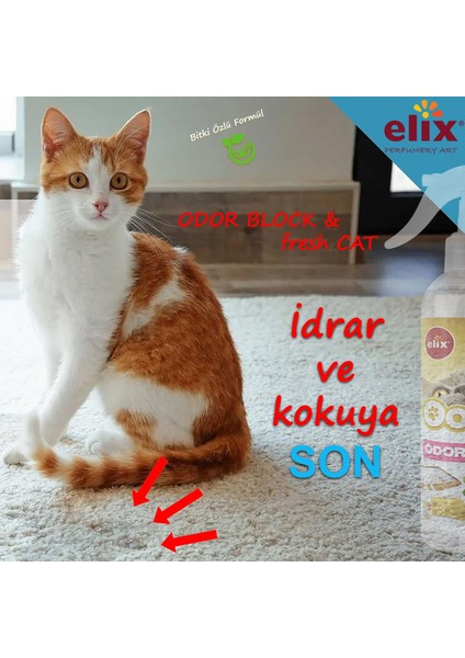 Elıx Bitki Özlü Kedi Idrar Yapma ve Koku Önleyici Sprey 300 ml