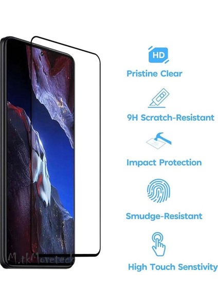 Xiaomi Poco F5 Pro Ekran Koruyucu Şeffaf Seramik Kırılmaz Cam Tam Kaplar Esnek Nano Cam