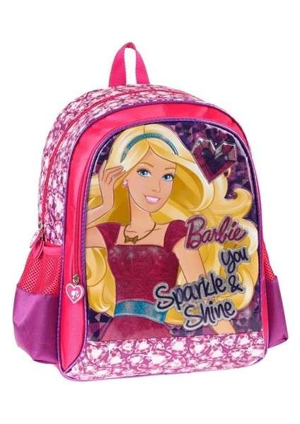 Barbie 86236 Mor Kız Çocuk Okul Çantası ve Beslenme Canstası