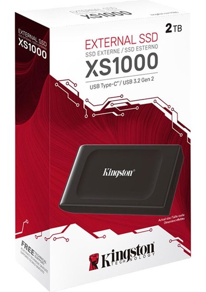 XS1000 2TB Mini USB 3.2 Gen 2 SSD - Siyah