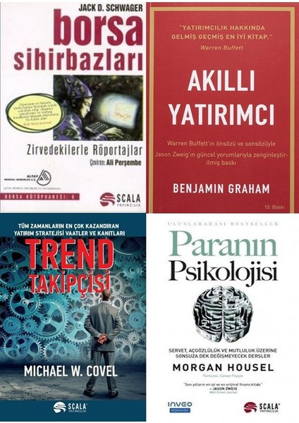 Akıllı Yatırımcı Seti - Borsa Sihirbazları - Paranın Psikolojisi - Trend Takipçisi ( Özel Set )