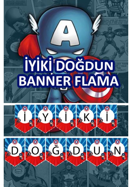 Spiderman Örümcek Adam Iyi Ki Doğdun Banner Flama