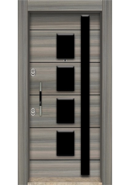 TEZ2455 Eskitme Kasalı Kabartma Model Çelik Kapı