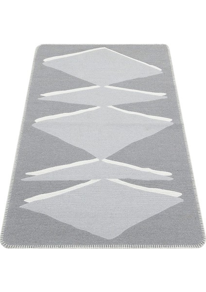 Arya Neo Kilim Arn 09 Grey Whıte Yıkanabilir Kaymaz Tabanlı Modern Pamuk Kilim