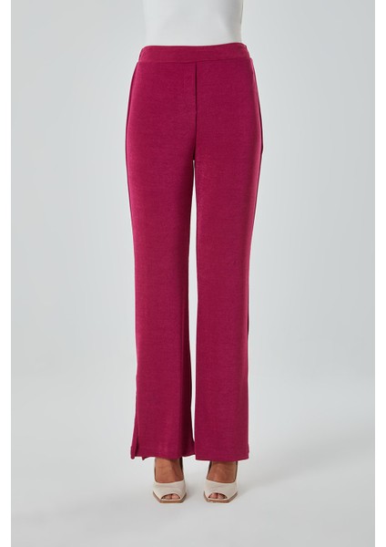 Yırtmaç Detaylı Buzzy Fuşya Pantolon modelleri