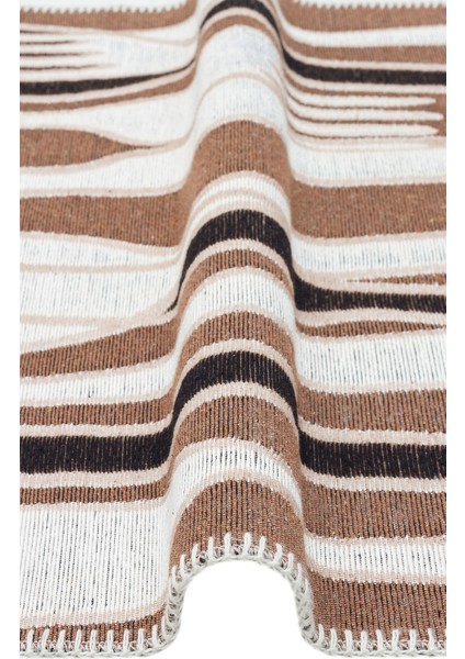 Arya Neo Kilim Arn 06 Brown Whıte Yıkanabilir Kaymaz Tabanlı Modern Pamuk Kilim modelleri