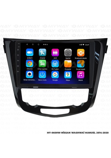 Nissan Qashqai Android 12 Multimedya Carplay 2gb RAM+32GB HDD Manuel Navigasyon Ekran fiyatları