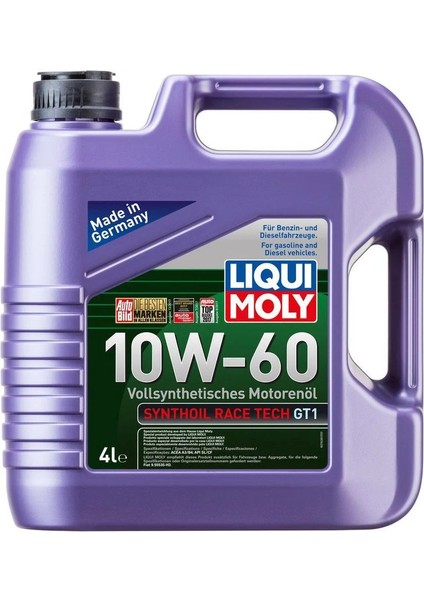 Lıquı Moly Synthoıl Race Tech Gt1 10W-60 4 Litre Motor Yağı ( Üretim Yılı: 2023 )