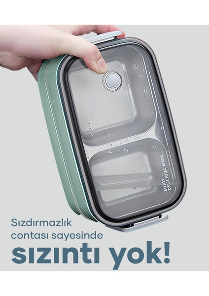 Horly Iki Katlı Paslanmaz Çelik Kolay Kilitlenir Sefer Tası (Lunch Box)