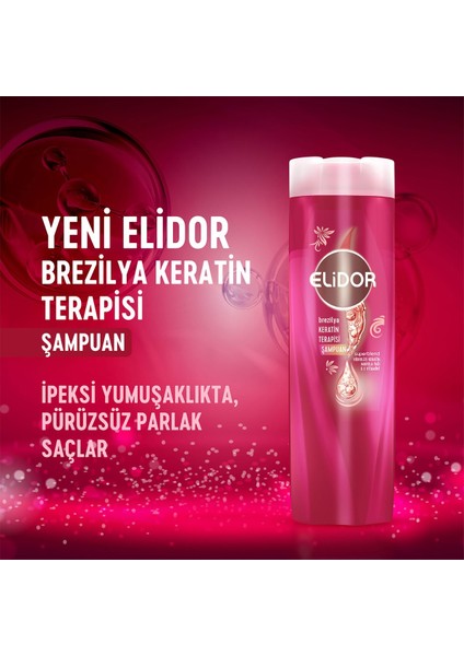 Şampuan Brezilya Keratin Terapisi Hidrolize Keratin Marula Yağı E Vitamini 400 ml x3