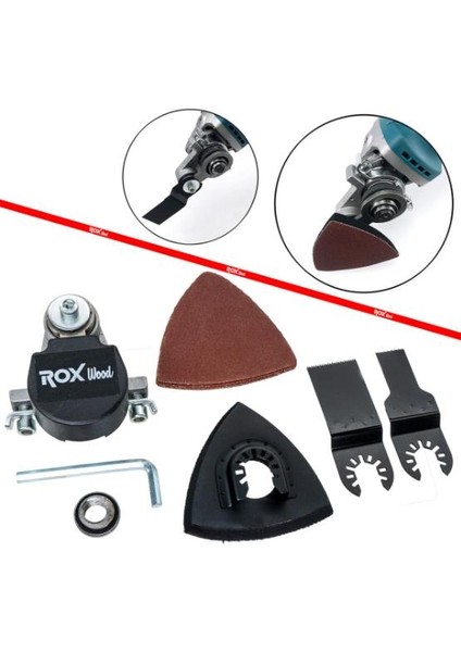 Rox Wood 0191 Taşlama Motorları Için Çok Amaçlı Salınım Alet Adaptörü