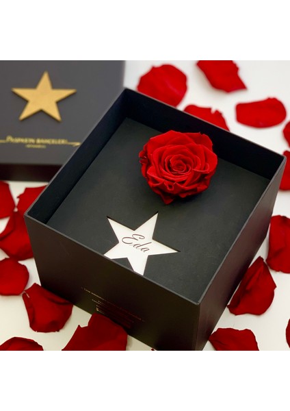 Kişiye Özel Premium Kutuda Solmayan Güller - Stars Koleksiyonu